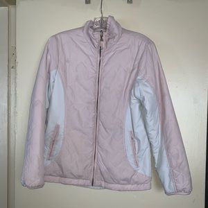 Women’s pink and white soft jacket ✨